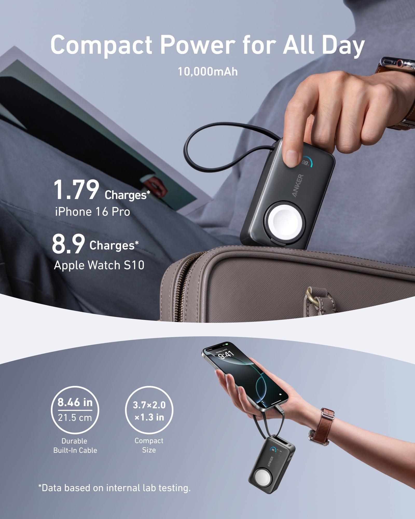 MagGo Power Bank (10K, 35W, For Apple Watch)