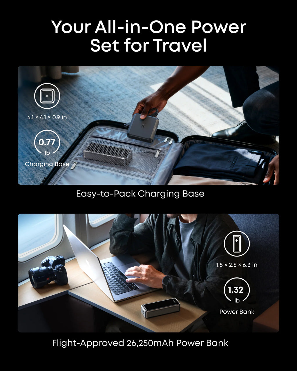 Prime Power Bank (26K, 300W) with Charging Base